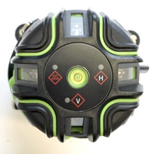 円柱型のレーザー墨出し器を上から見た画像