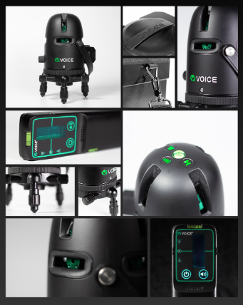 レーザー墨出し器をいろいろな角度から撮った画像