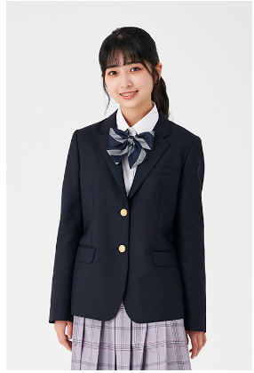 ブレザーの制服を着た女子