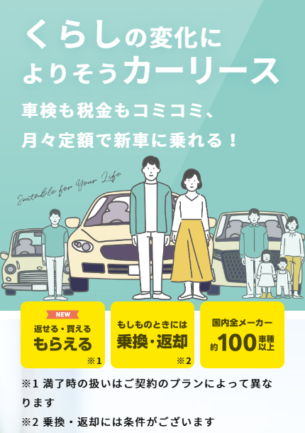 クルマと家族のイラスト