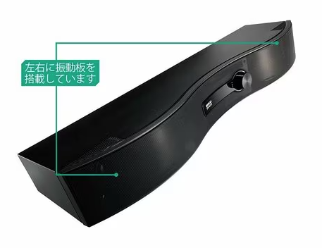 ミライスピーカーステレオの振動板が入っているところを示している画像