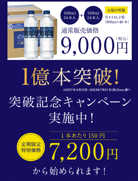 1億本突破の案内