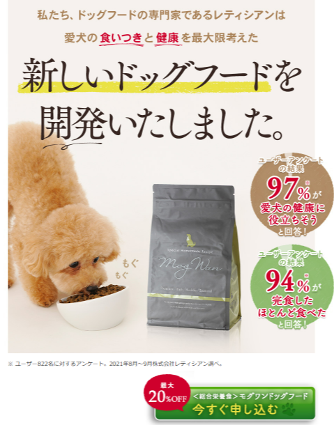 犬がドッグフードを食べている
