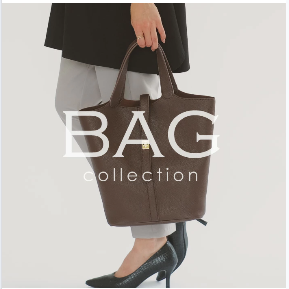 茶色いバッグの画像