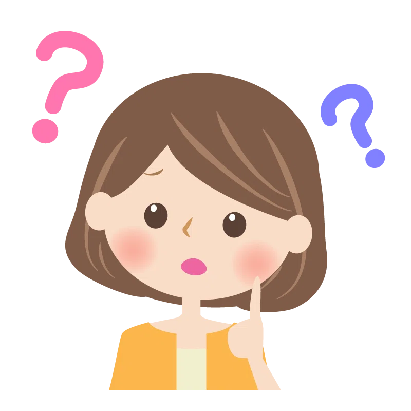 悩んでいる女性のイラスト